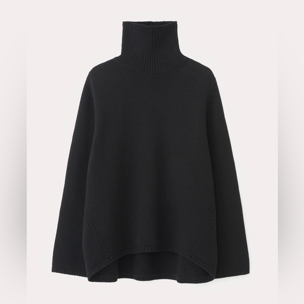 Wool cashmere turtleneck sweater